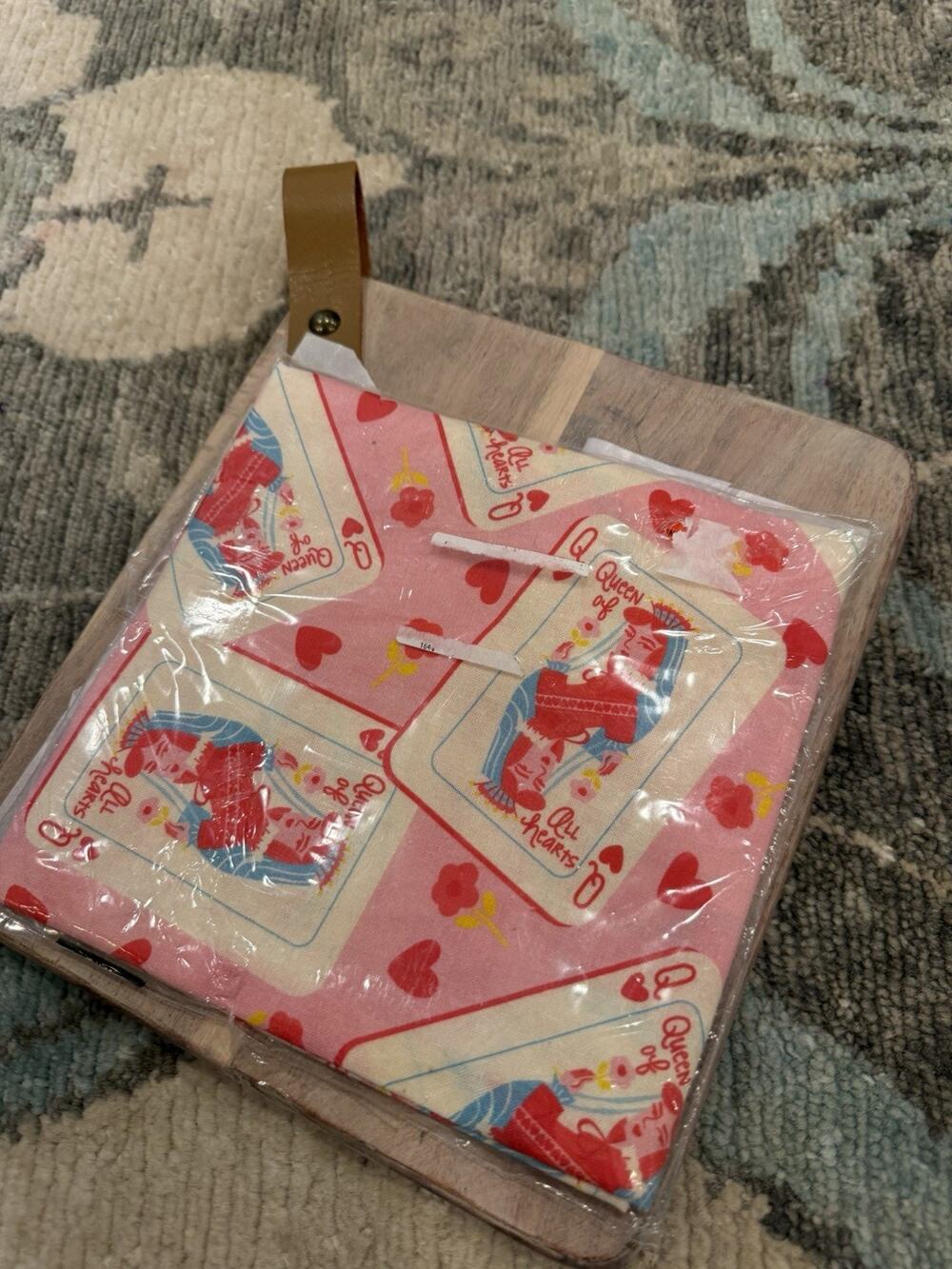 Karma, Acacia Wood Mini Cutting Board & Napkins NEW